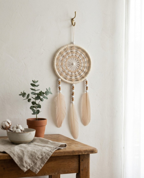Lapač zlých snů 15 x 40 cm indián indiánský nad postel strážce boho dream lapač dreamcatcher lapač snů do ložnice 