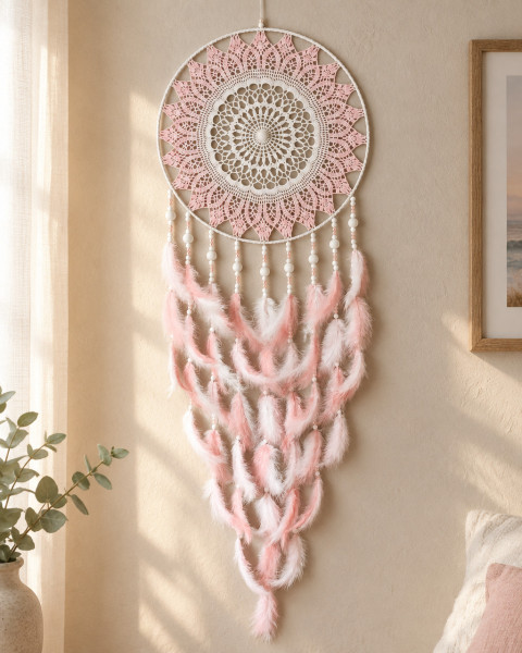 Lapač zlých snů 40 x 115 cm indián indiánský nad postel strážce boho dream lapač dreamcatcher lapač snů do ložnice 