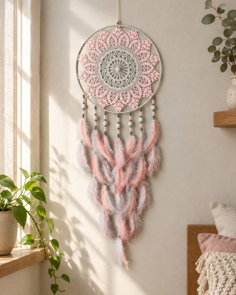 Lapač zlých snů 30 x 90 cm indián indiánský nad postel strážce boho dream lapač dreamcatcher lapač snů do ložnice 