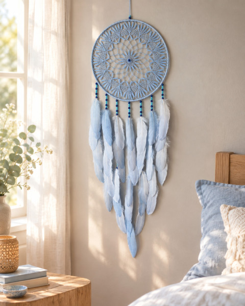 Lapač zlých snů 35 x 105 cm indián indiánský nad postel strážce boho dream lapač dreamcatcher lapač snů do ložnice 