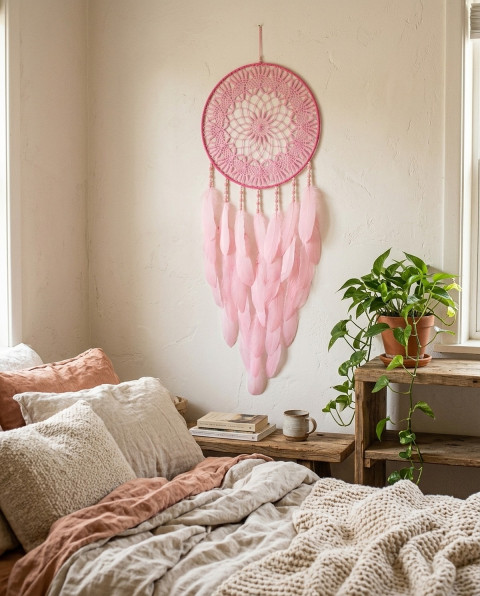 Lapač zlých snů 35 x 105 cm indián indiánský nad postel strážce boho dream lapač dreamcatcher lapač snů do ložnice 