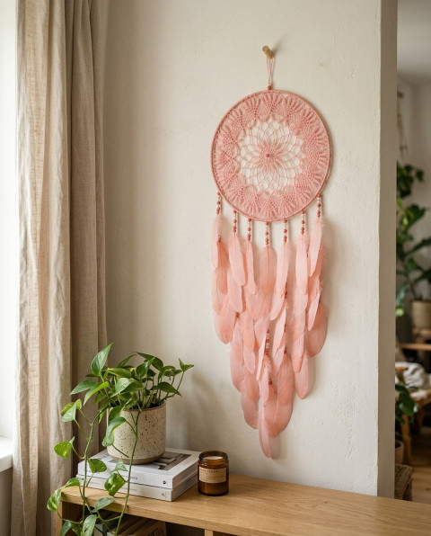 Lapač zlých snů 35 x 105 cm indián indiánský nad postel strážce boho dream lapač dreamcatcher lapač snů do ložnice 