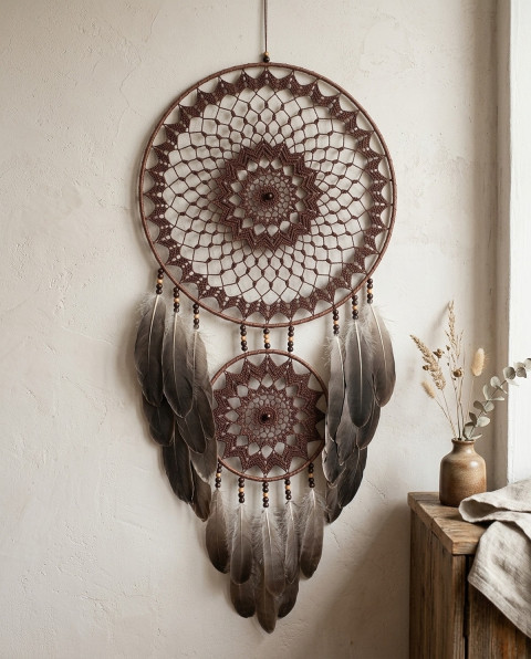 Lapač snů 40 x 95 cm indián indiánský nad postel strážce boho dream lapač dreamcatcher lapač snů do ložnice 