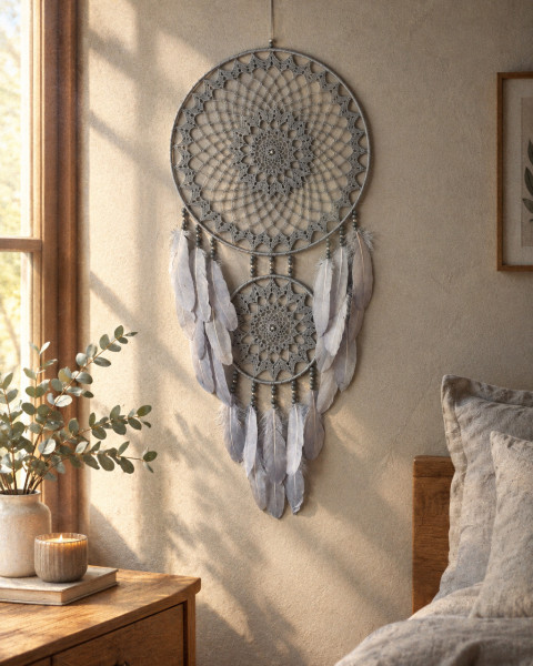 Lapač zlých snů 40 x 95 cm indián indiánský nad postel strážce boho dream lapač dreamcatcher lapač snů do ložnice 