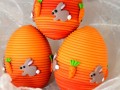 Oranžové velikonoční vajíčko