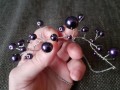 Náhrdelník z fialových perliček