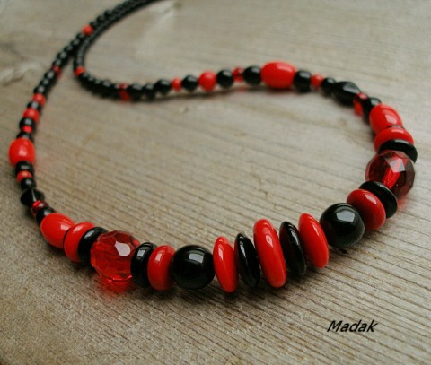 A lá Carmen ... náhrdelník z 199,- červená černá originál skleněné skleněné korálky carmen 