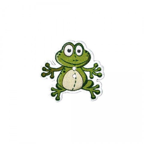 Knoflíky - zelené žabičky 5 ks dřevo dřevěné žába knoflíky žabička 