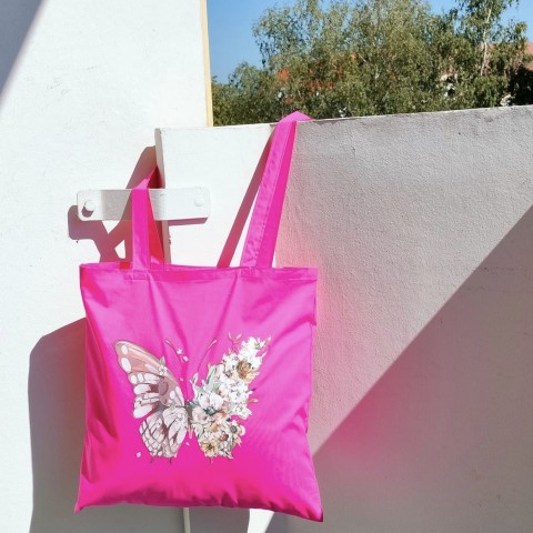 Bavlněná taška s motýlem taška 