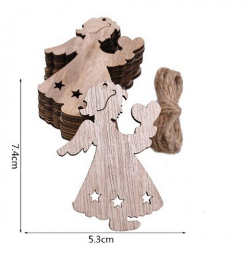 Dřevěné výřezy - andělíček dřevo dřevěné vánoce vánoční decoupage anděl andělíček ubrousky materiál stromeček výřez výřezy dekupáž 