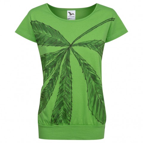 Tričko malované Zelená je tráva malované zelená bavlna přírodní konopí extravagantní tráva tričko omamné 