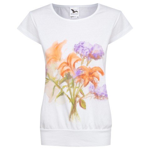 Tričko malované Polní lilie malované oranžová fialová letní bavlna přírodní zahrada kytka kytice tričko lilie polní poetické 