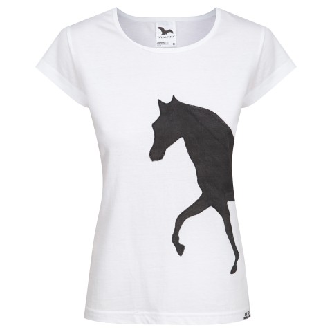 Tričko malované Kůň na pokračování zvíře malované kůň bavlna přírodní tričko 