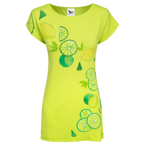 Tričko/šaty malované Dát si mojito zelená letní šaty tričko citron mojito ručně malované koktejl limetky 
