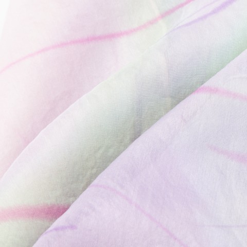 Hedvábný šátek Pastelové vlání zelená fialová růžová jemné hedvábný šátek originál abstrakce pastelová ručně malovaný 