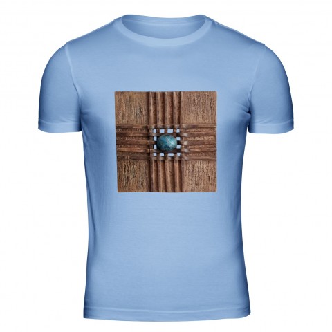 Tričko modré Uprostřed siločar keramika tričko tisk originál pánské spiritualita 