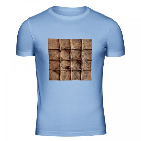 Tričko pánské modré Výzva originální přírodní tričko tisk krátký potisk dlouhý vzor autorské pánské mužské spiritualita rukávdigitální 