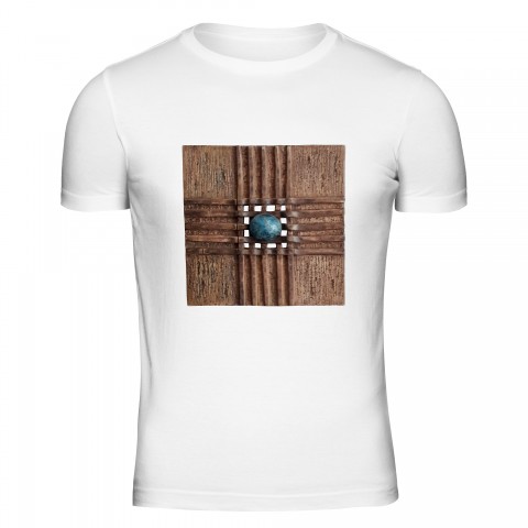 Tričko bílé Uprostřed siločar originální přírodní tričko tisk krátký potisk dlouhý vzor autorské pánské mužské spiritualita rukávdigitální 