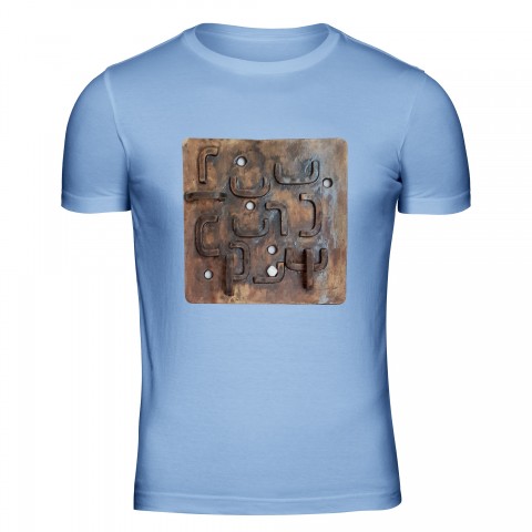 Tričko pánské modré Hledání originální přírodní tričko tisk krátký potisk dlouhý vzor autorské pánské mužské spiritualita rukávdigitální 
