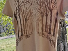 Tričko šaty malované Vlčí máky