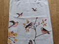 Malované lněné šaty Ptáci v trní