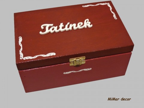 Dárkový box pro TATÍNKA dřevo dřevěná dárek box bedýnka krabička dárkový dárková pro muže pro tatínka 