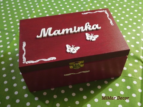 Dřevěná krabička dárková MOTÝLCI dřevo dřevěná dárek box bedýnka krabička motýlci dárkový dárková pro ženy pro maminku 