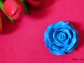 Dekorativní růžička modrá