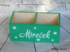 Dřevěné kostky se jménem