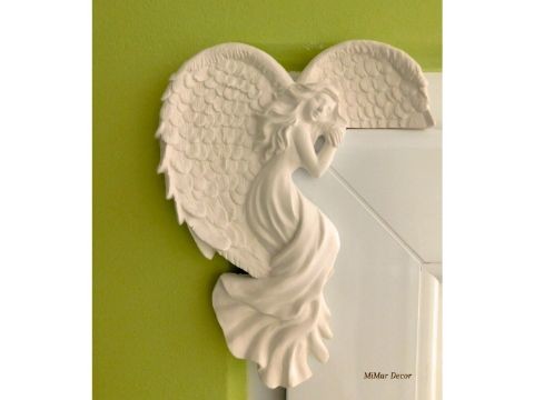 Rohový anděl dekorace dárek anděl ochránce andělka smuteční na dveře na poličku na hrob 