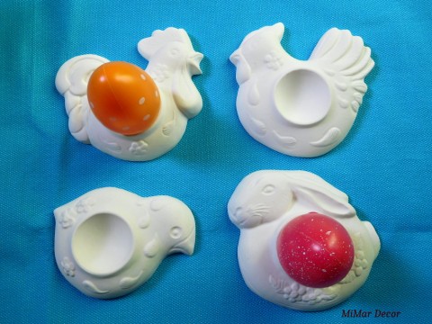 Velikonoční stojánek na vajíčka 4KS malování jarní jaro velikonoce zajíc kuřátko vajíčka velikonoční vejce tvoření slepička kohoutek stojánky odlitky 