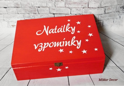 Dřevěný box VZPOMÍNKY dřevo dřevěná dárek box bedýnka krabička dárkový vzpomínky dárková pro děti na poklady dárek pro miminko 