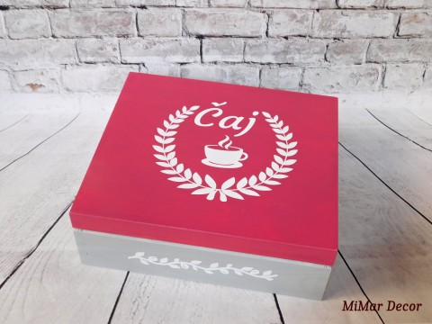 Dřevěná krabice na čaj dřevo dřevěná dekorace dárek box čaj bedýnka krabička krabice pro muže pro ženy čajovka 