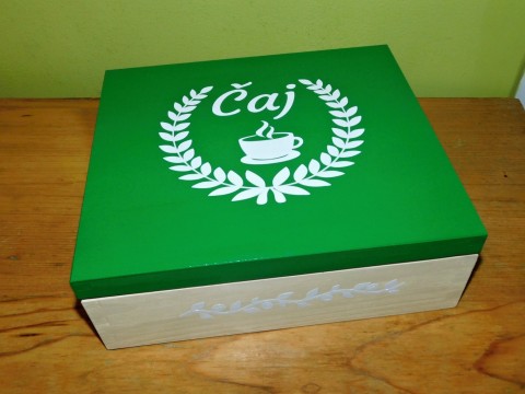 Dřevěná krabička na čaj dřevo dřevěná dekorace dárek box čaj bedýnka krabička krabice pro muže pro ženy čajovka 
