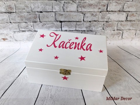 Dřevěný box se jménem dřevo dřevěná dekorace dárek box bedýnka krabička dárkový dárková pro děti pro kluky pro holky na poklady 