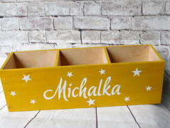 Dřevěné kostky se jménem