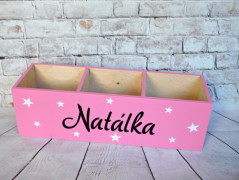 Dřevěné kostky se jménem