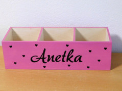 Dřevěné kostky se jménem
