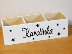 Dřevěné kostky se jménem