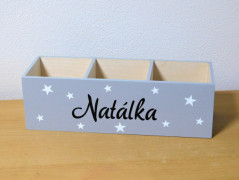 Dřevěné kostky se jménem