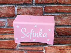 Dřevěná šperkovnice sponky, gumičky