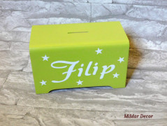 Dřevěné kostky se jménem