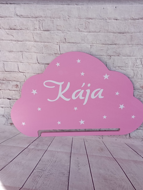 Věšák na medaile dřevo výběr barev dřevo dřevěný dekorace dárek medaile hvězdičky mrak mráček držák se jménem na medaile 