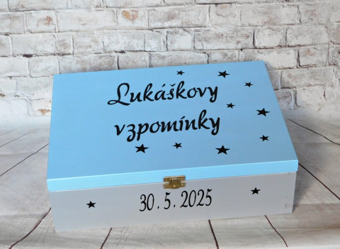 Vzpomínková krabička pro miminko dřevo dřevěná dárek box bedýnka krabička dárkový vzpomínky dárková pro děti na poklady dárek pro miminko 