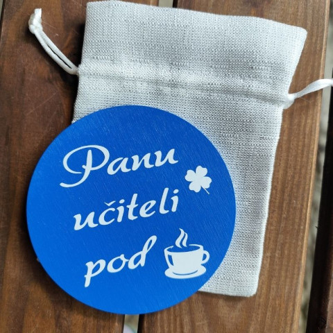 Dřevěný podtácek pro Pana učitele dřevo dřevěný dekorace dárek tácek podtácek pro muže dárkové balení 