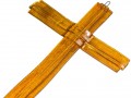 Skleněný kříž jantarový vrstvený