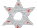 Hvězda bílá 01- červené hvězdičky