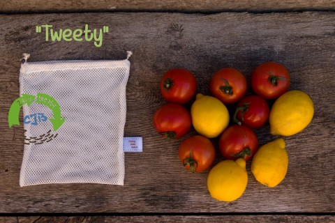 Tweety sáček zero waste nákup bez obalu zerowaste síťový pytlík eko nákup bez mikrotenu síťovina 