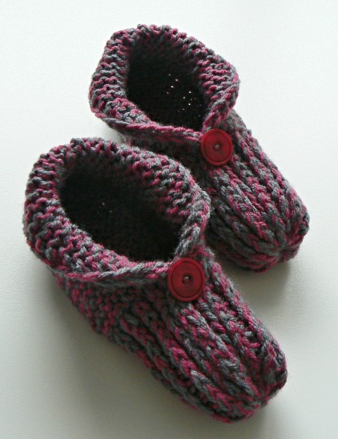 Maminčiny papučky papuče pletení akryl teplé domácí bačkory 