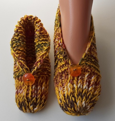 Maminčiny papučky-37-38 papuče pletení akryl teplé domácí bačkory 
